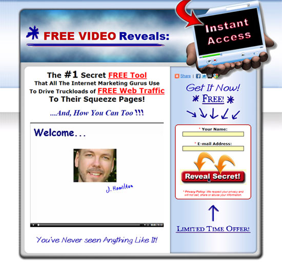 Video Lead Capture Page Sample